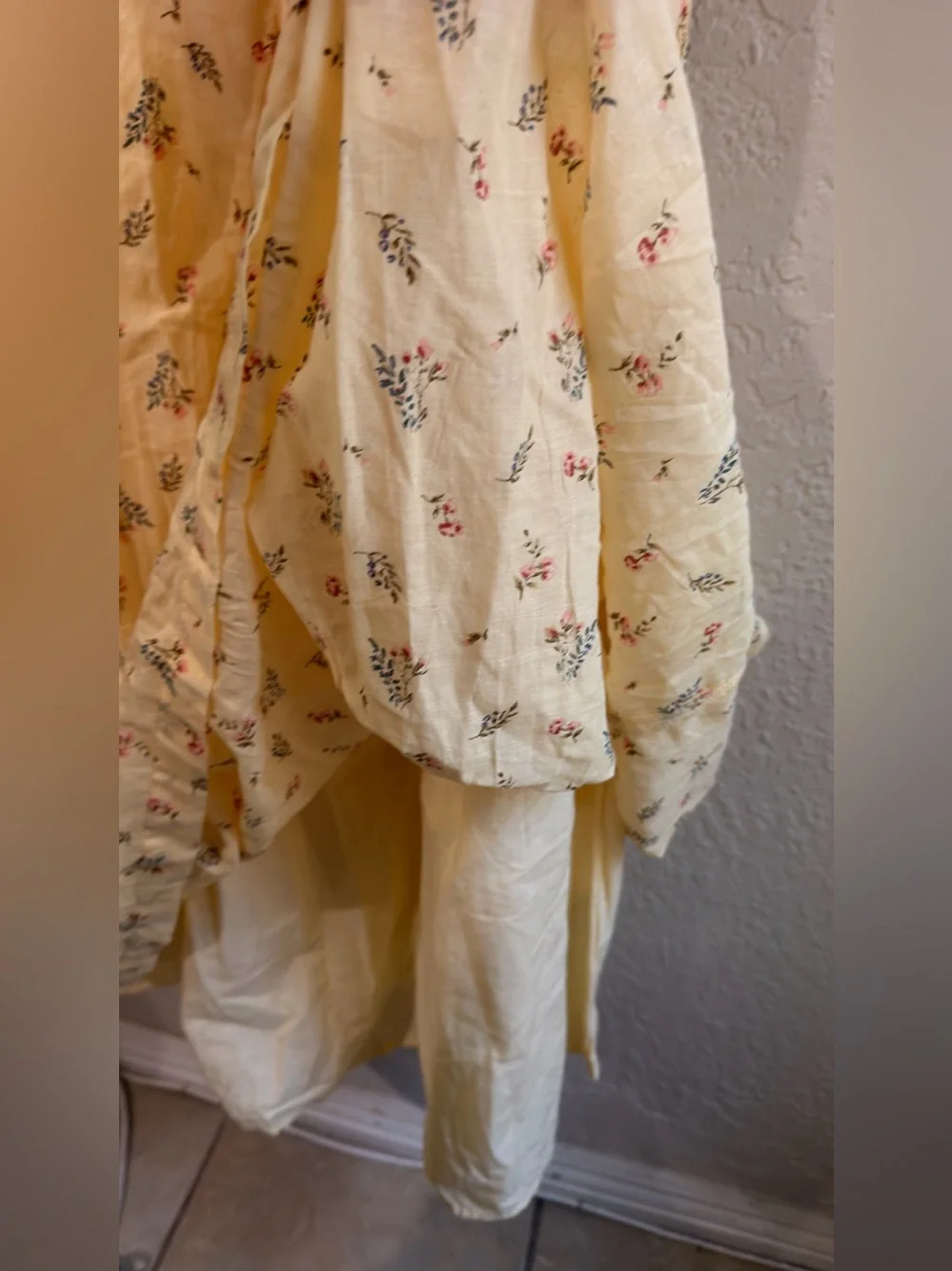Abercrombie & Fitch Bra-Free Smocked Drop-Waist Maxi size Small 100% cotton NWT